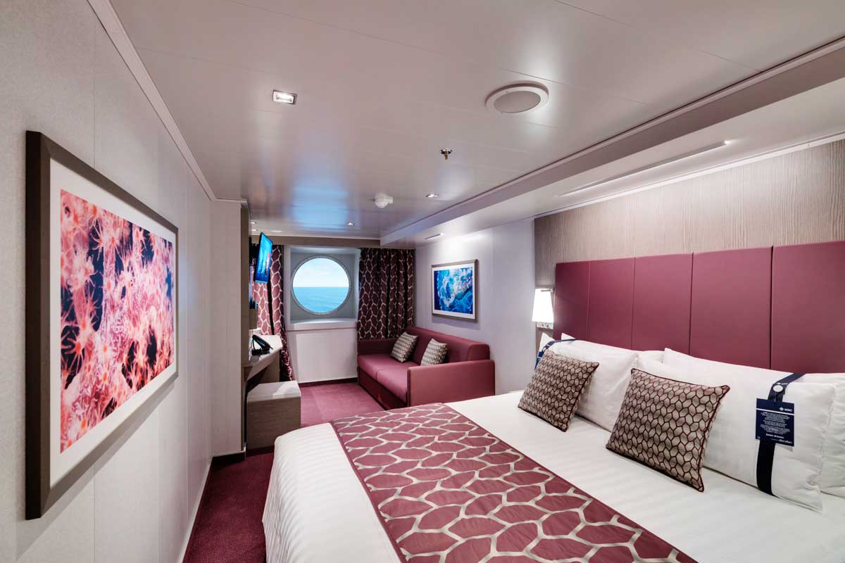MSC Seaside kabina z oknem