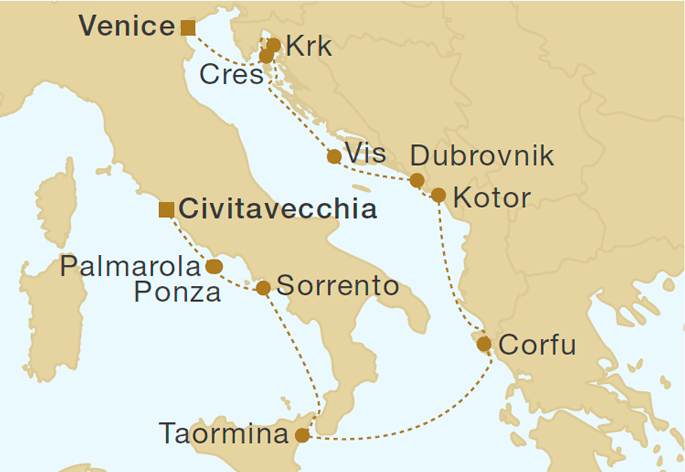 Mapa trasy rejsu