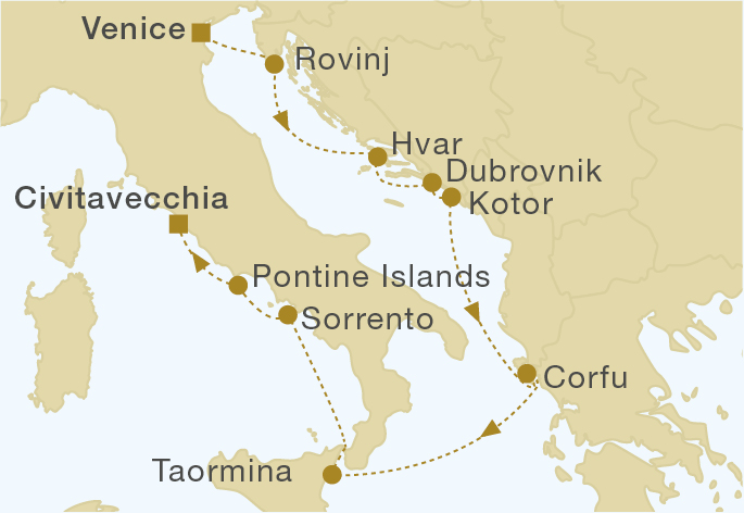 Mapa trasy rejsu