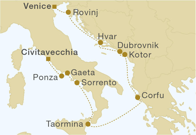 Mapa trasy rejsu