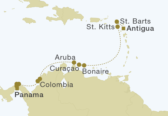 Mapa trasy rejsu
