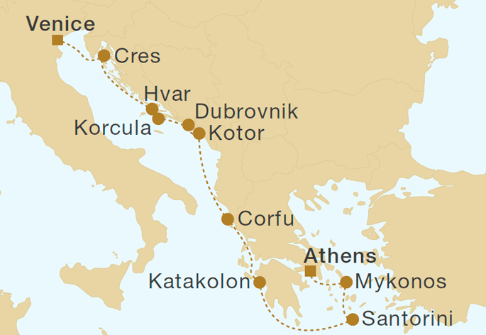 Mapa trasy rejsu
