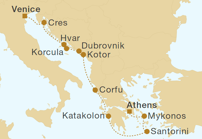 Mapa trasy rejsu