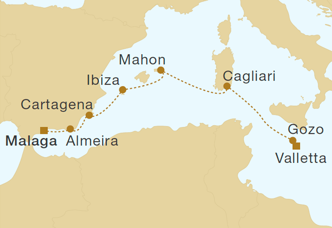 Mapa trasy rejsu