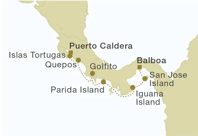 Mapa trasy rejsu