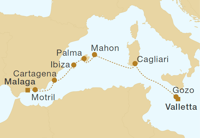 Mapa trasy rejsu