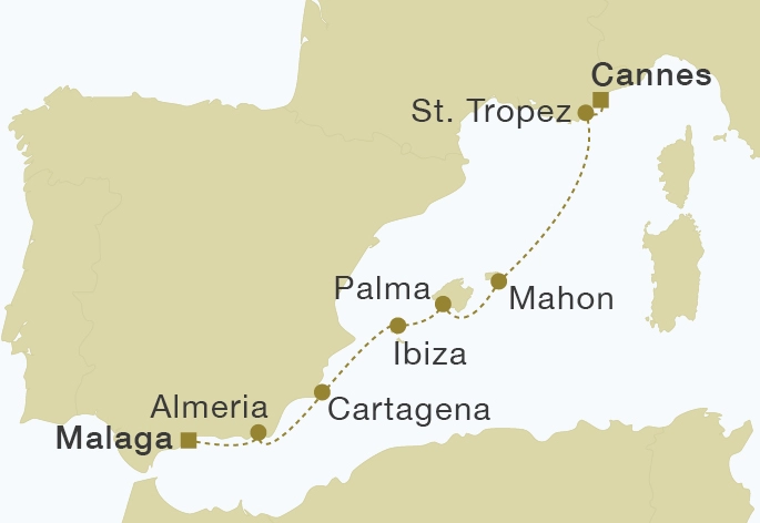 Mapa trasy rejsu