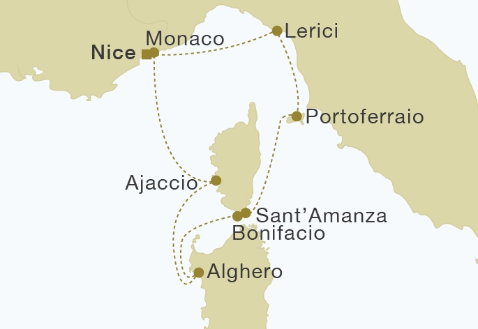 Mapa trasy rejsu