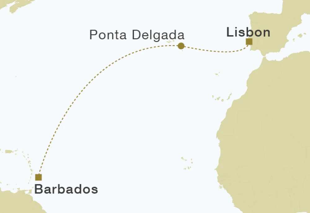 Mapa trasy rejsu