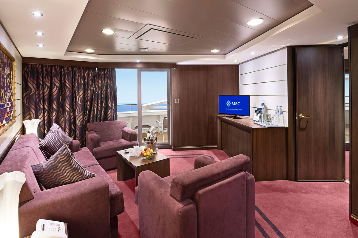 MSC Preziosa apartament Yacht Club Executive and Family Suite with Balcony