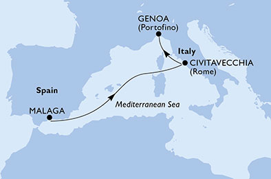 Mapa trasy rejsu