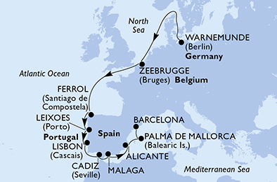 Mapa trasy rejsu
