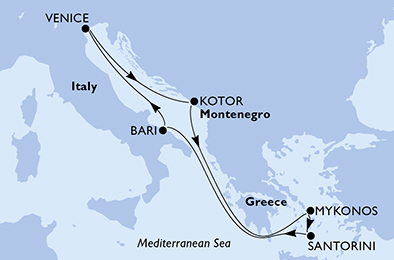 Mapa trasy rejsu