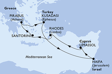Mapa trasy rejsu