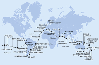 Mapa trasy rejsu