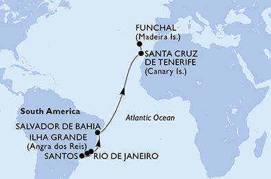 Mapa trasy rejsu