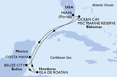 Mapa trasy rejsu