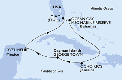 Mapa trasy rejsu