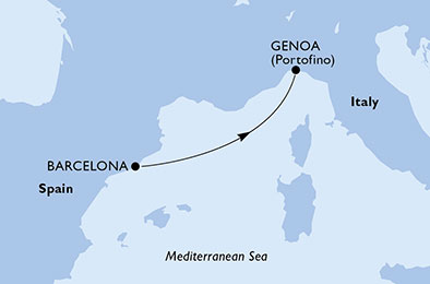 Mapa trasy rejsu