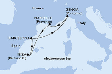 Mapa trasy rejsu