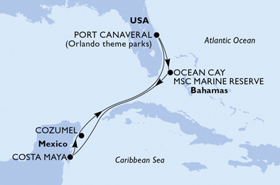 Mapa trasy rejsu