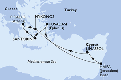 Mapa trasy rejsu