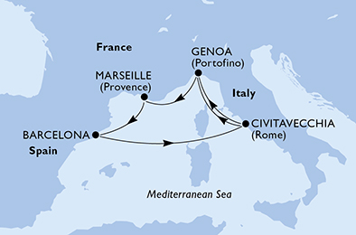 Mapa trasy rejsu