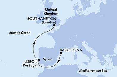 Mapa trasy rejsu