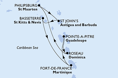 Mapa trasy rejsu