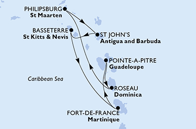 Mapa trasy rejsu