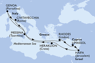 Mapa trasy rejsu