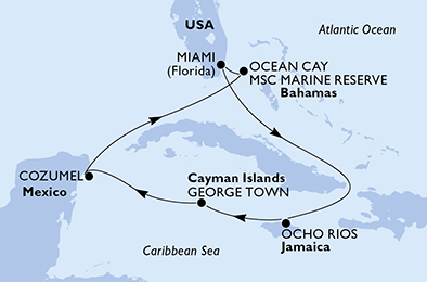 Mapa trasy rejsu