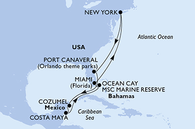 Mapa trasy rejsu