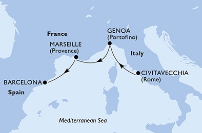 Mapa trasy rejsu