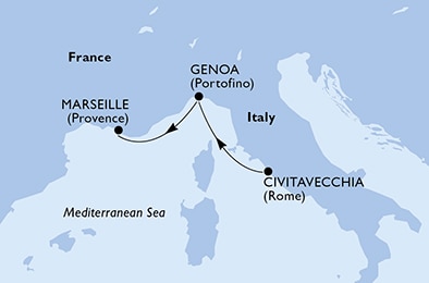 Mapa trasy rejsu