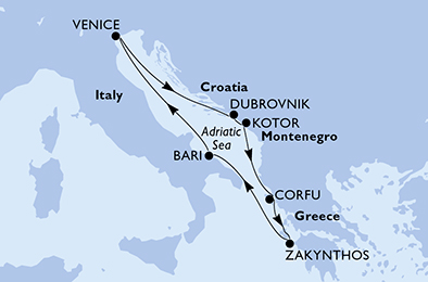 Mapa trasy rejsu