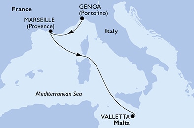 Mapa trasy rejsu
