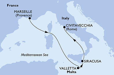 Mapa trasy rejsu