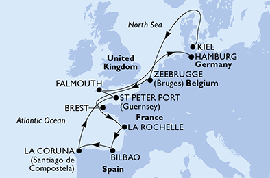 Mapa trasy rejsu
