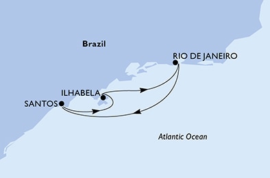 Mapa trasy rejsu