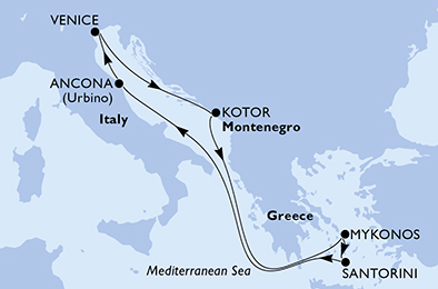 Mapa trasy rejsu