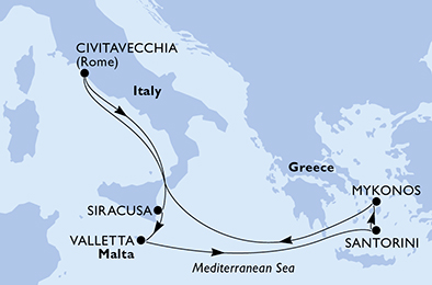 Mapa trasy rejsu