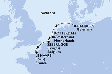 Mapa trasy rejsu