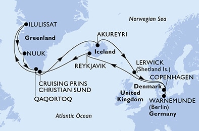 Mapa trasy rejsu