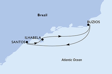 Mapa trasy rejsu