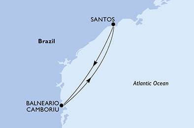 Mapa trasy rejsu