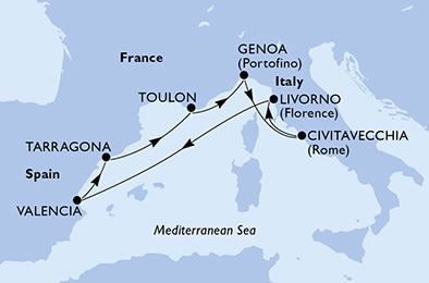 Mapa trasy rejsu