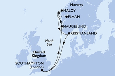 Mapa trasy rejsu