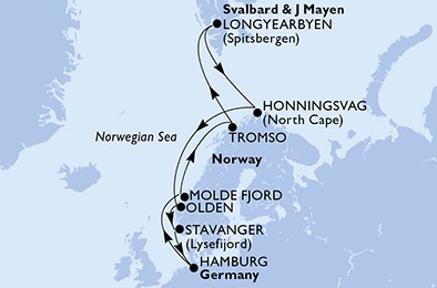 Mapa trasy rejsu