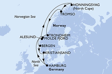 Mapa trasy rejsu